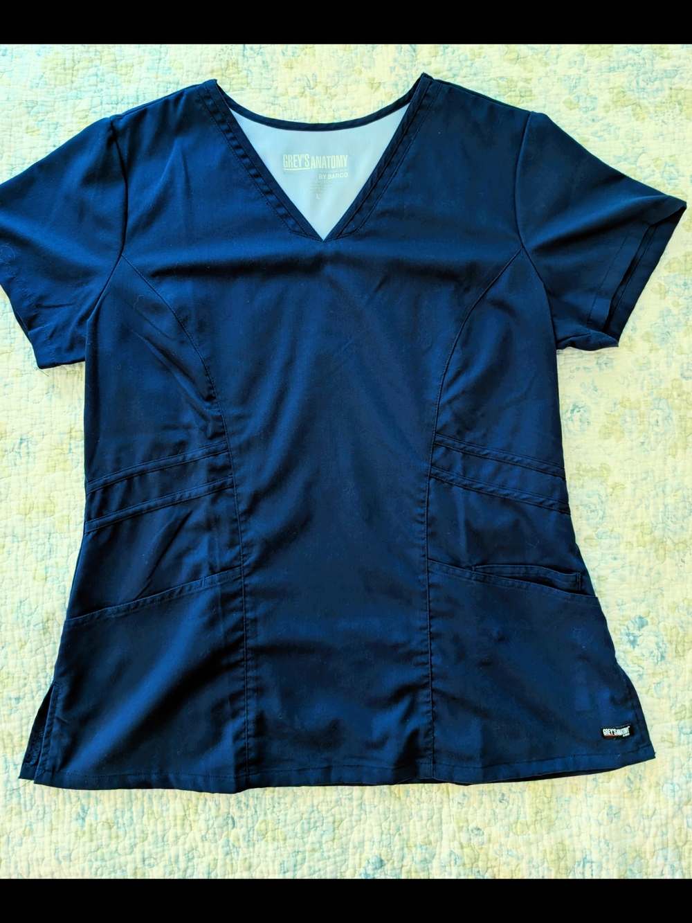 Grey's Anatomy Navy V-Neck Scrub Top & Pants Set - Picture 2 of 8